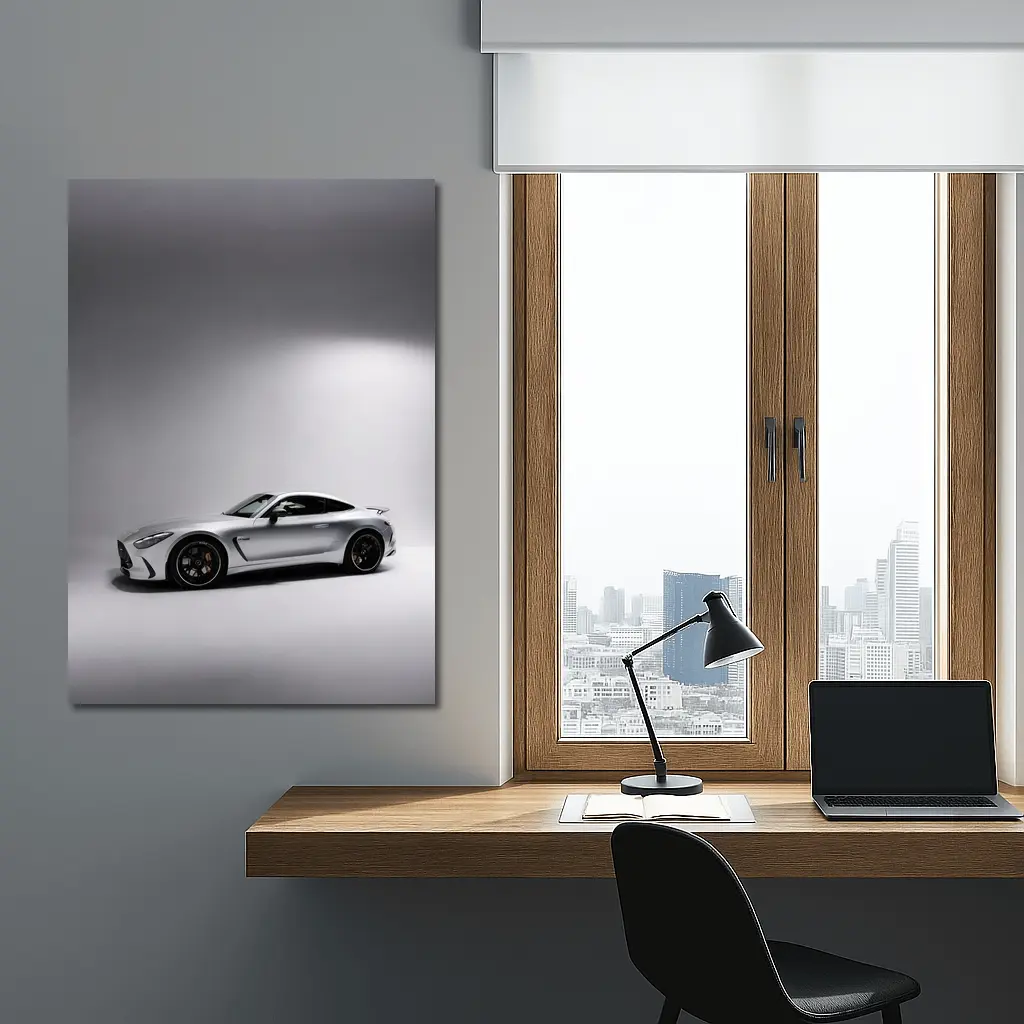 Mercedes AMG GT Silver Studio Shot – Wall Art