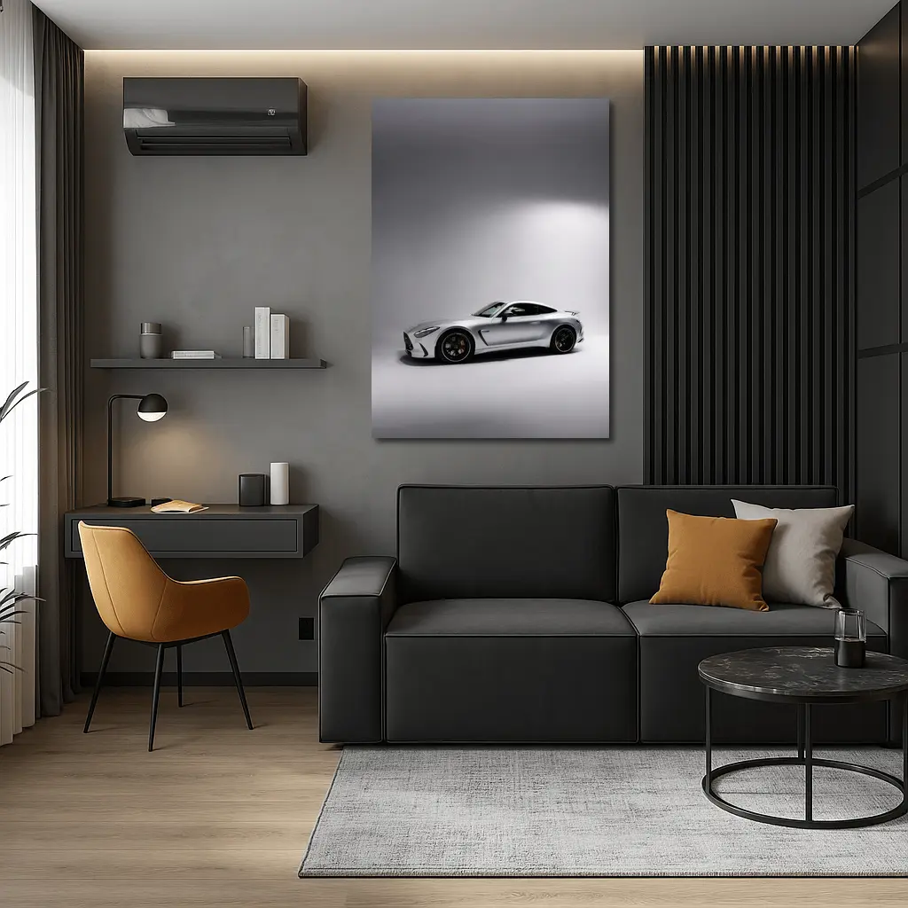 Mercedes AMG GT Silver Studio Shot – Wall Art