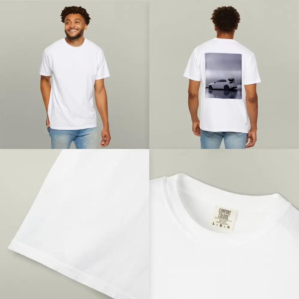 Mercedes AMG A45 White Studio Shot – T-Shirts