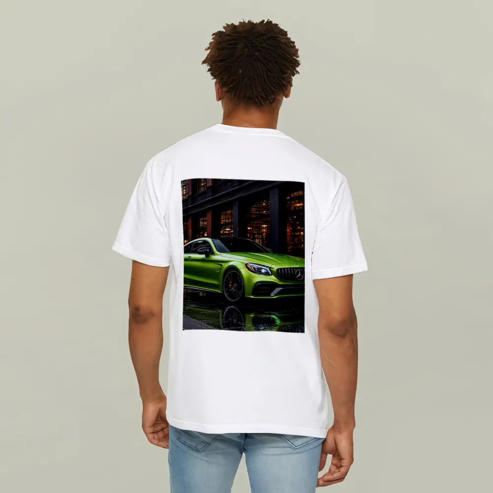 Mercedes AMG C63 Green Rainy Urban Street – T-Shirts