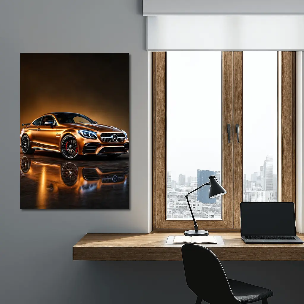 Mercedes AMG C63 Coupe Dark Studio – Wall Art