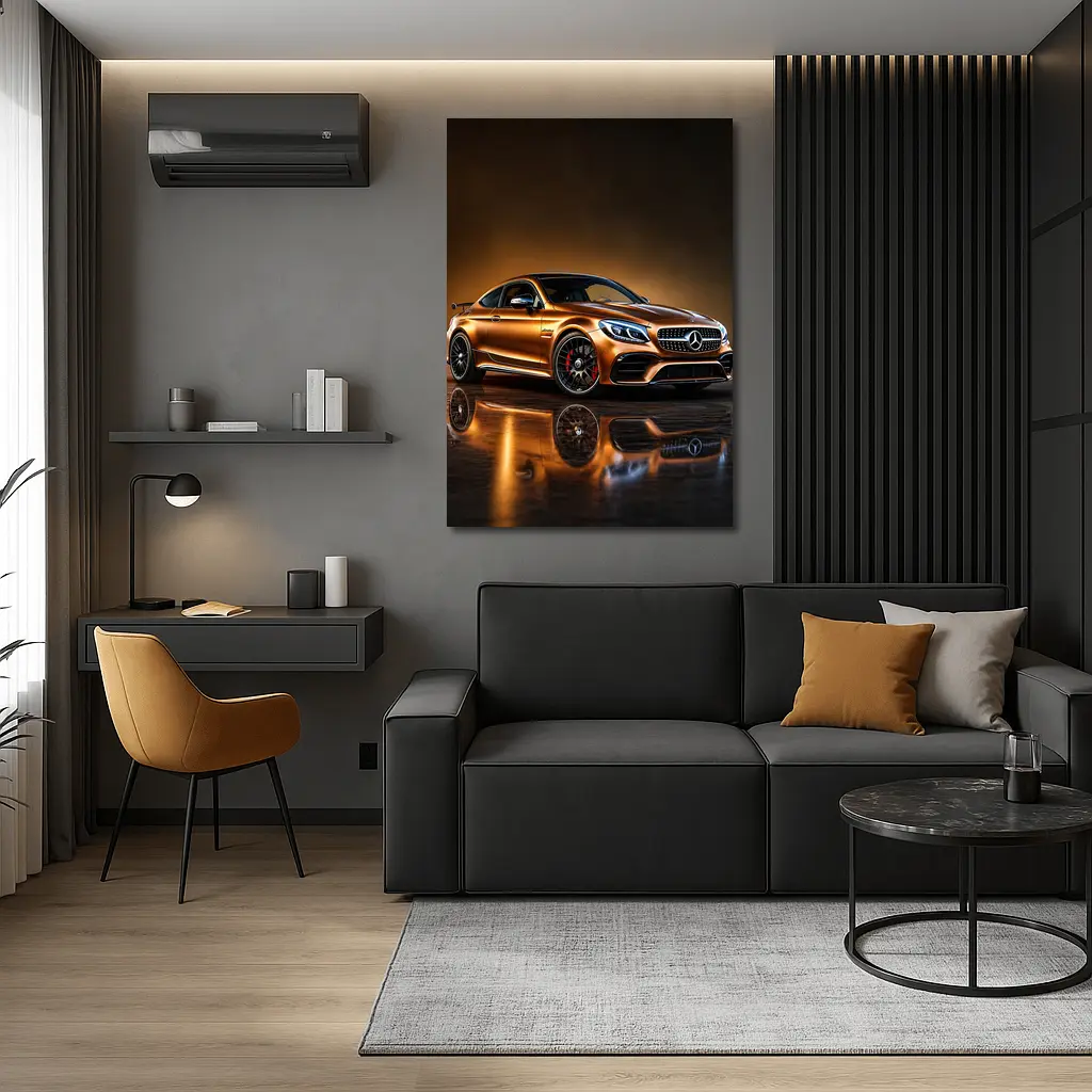 Mercedes AMG C63 Coupe Dark Studio – Wall Art