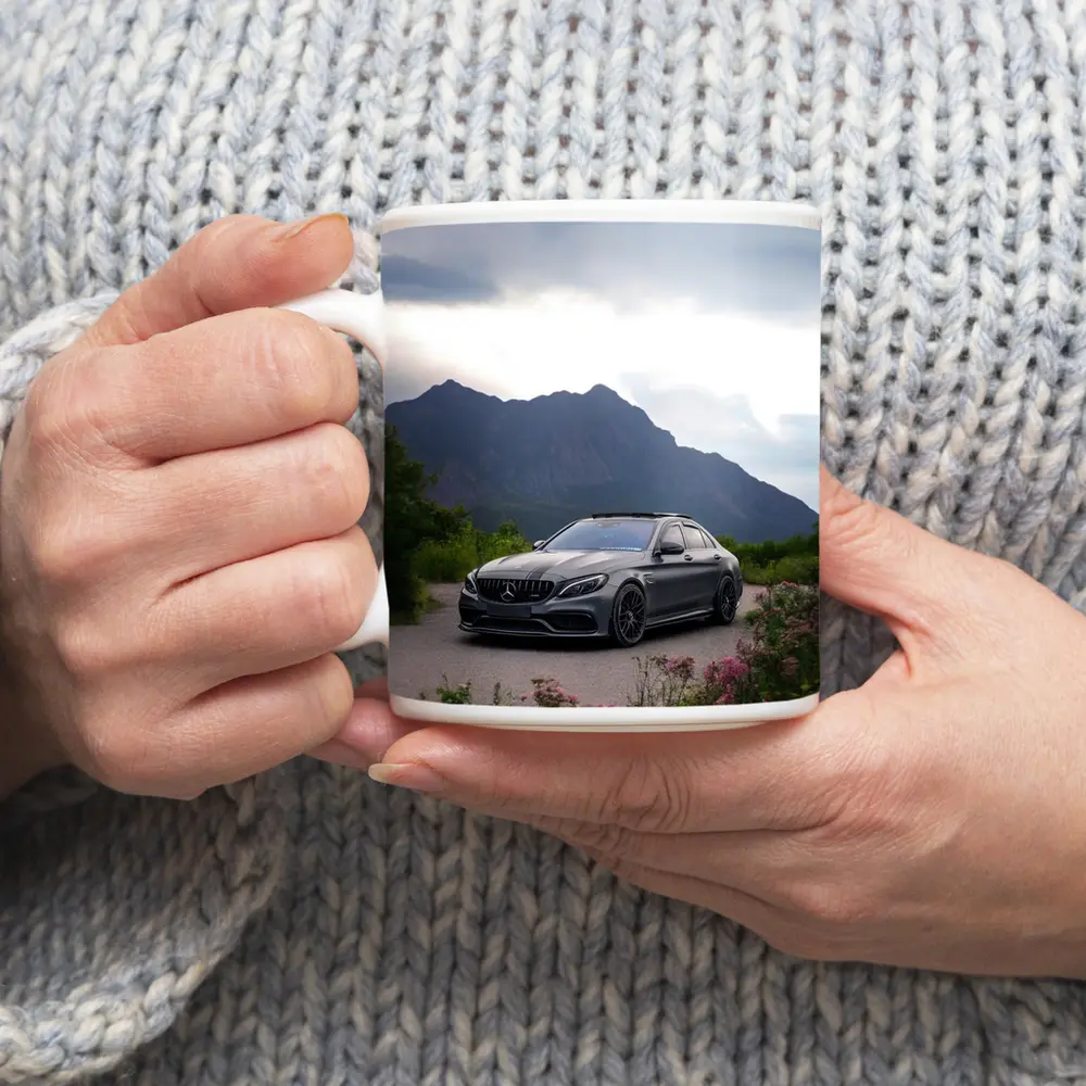 Mercedes AMG C63 Matte Gray Mountain Setting – Mugs