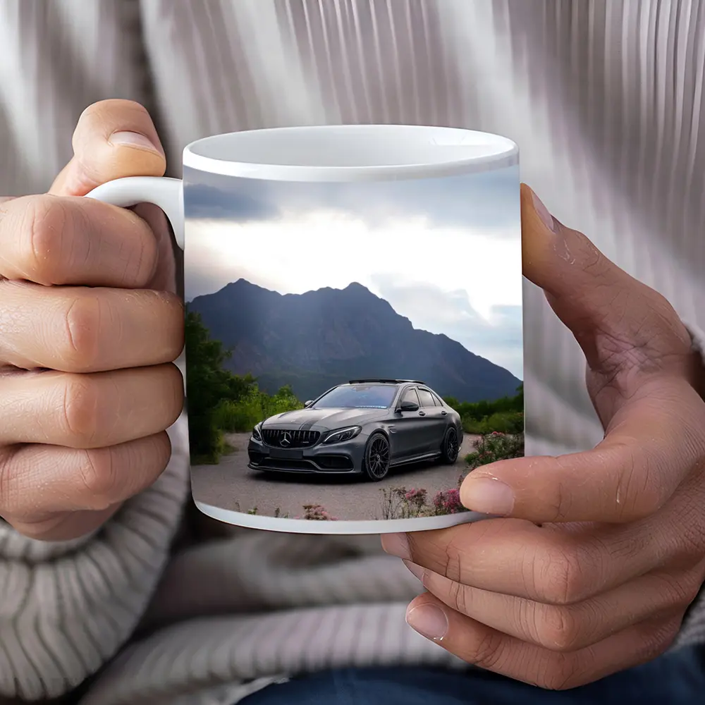 Mercedes AMG C63 Matte Gray Mountain Setting – Mugs