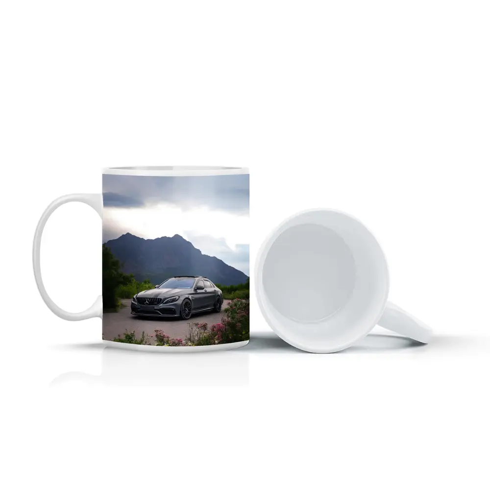 Mercedes AMG C63 Matte Gray Mountain Setting – Mugs