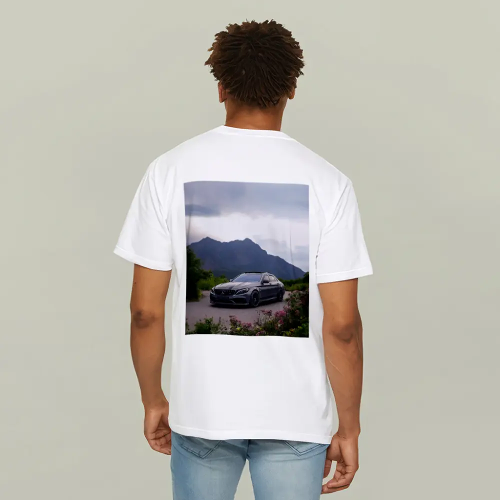 Mercedes AMG C63 Matte Gray Mountain Setting – T-Shirts