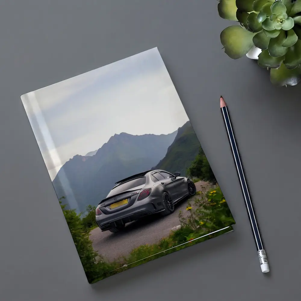 Mercedes AMG C63 Matte Gray Mountain Backdrop – Notebooks