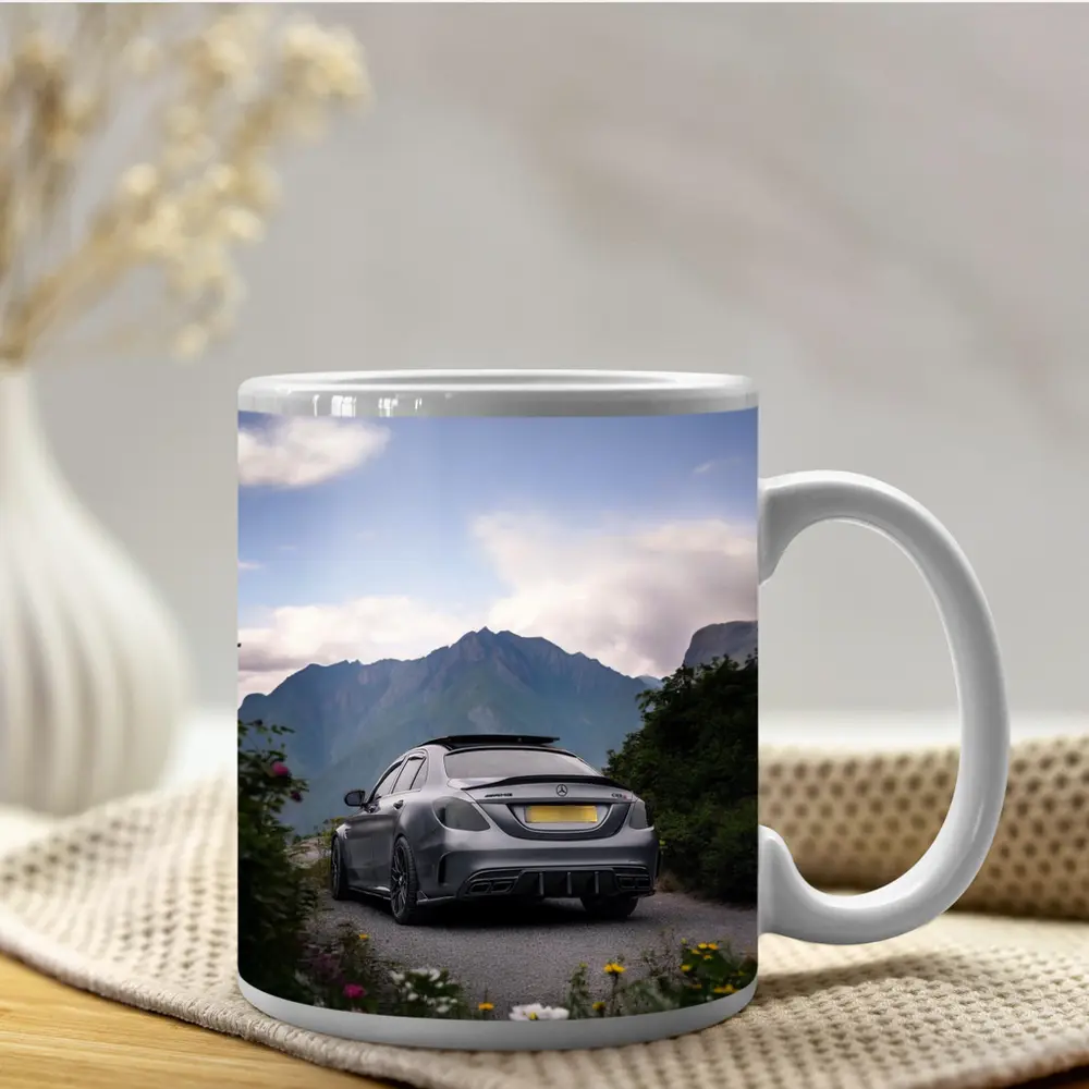 Mercedes AMG C63 Mountain Road Matte Gray – Mugs