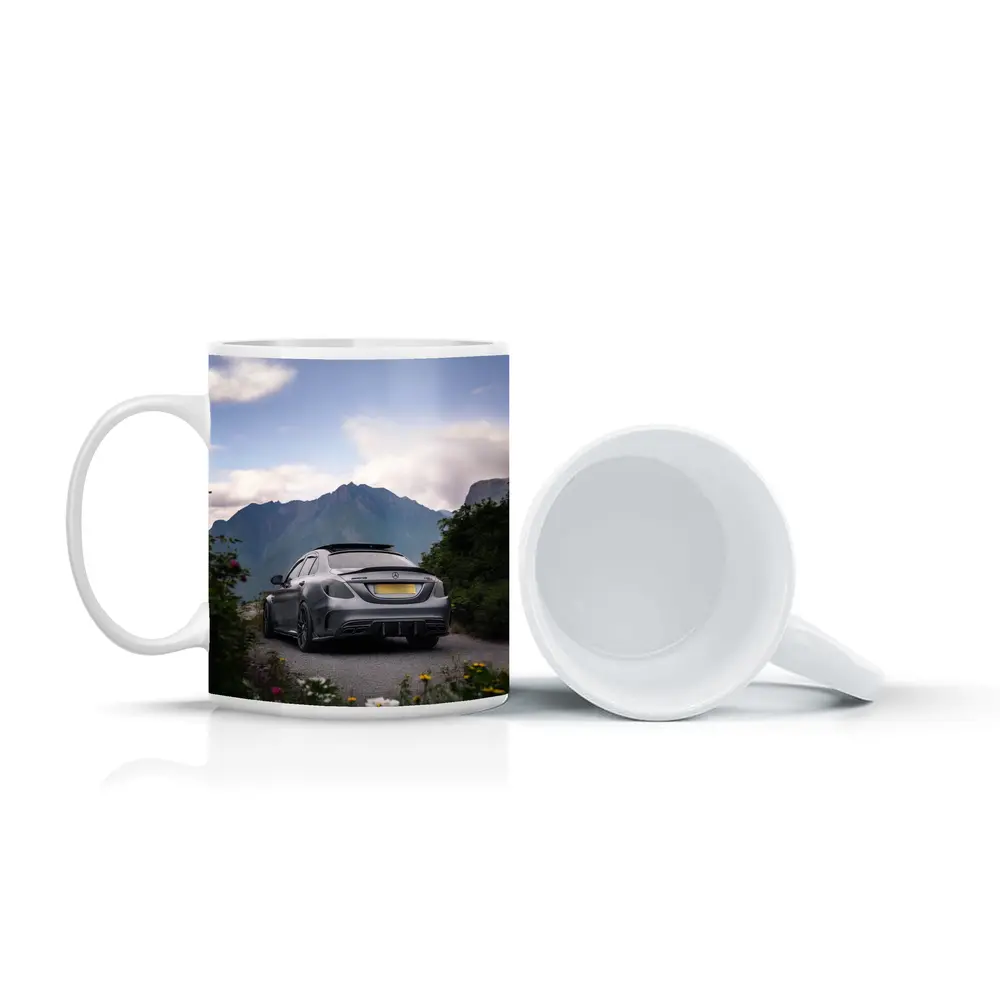 Mercedes AMG C63 Mountain Road Matte Gray – Mugs