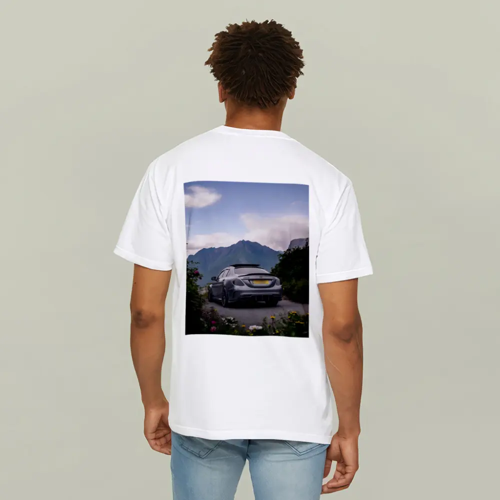 Mercedes AMG C63 Mountain Road Matte Gray – T-Shirts