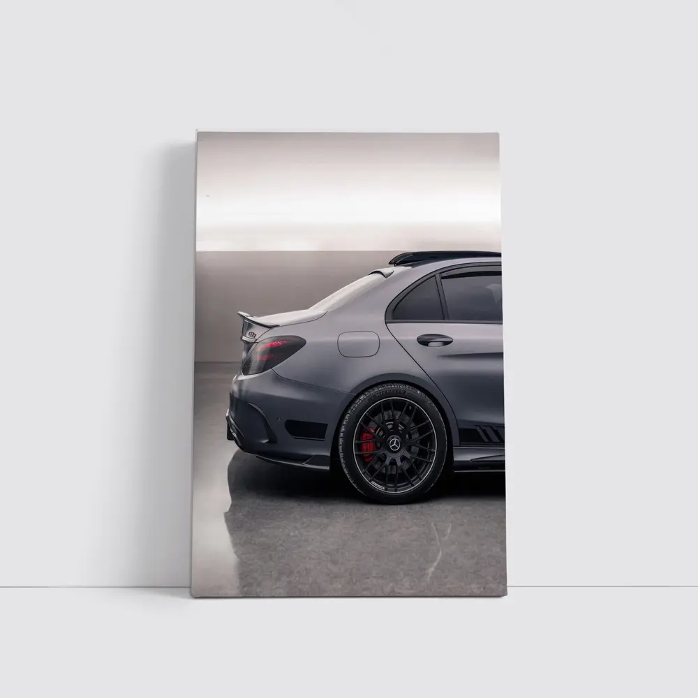 Mercedes AMG C63 Gray Studio Garage – Wall Art