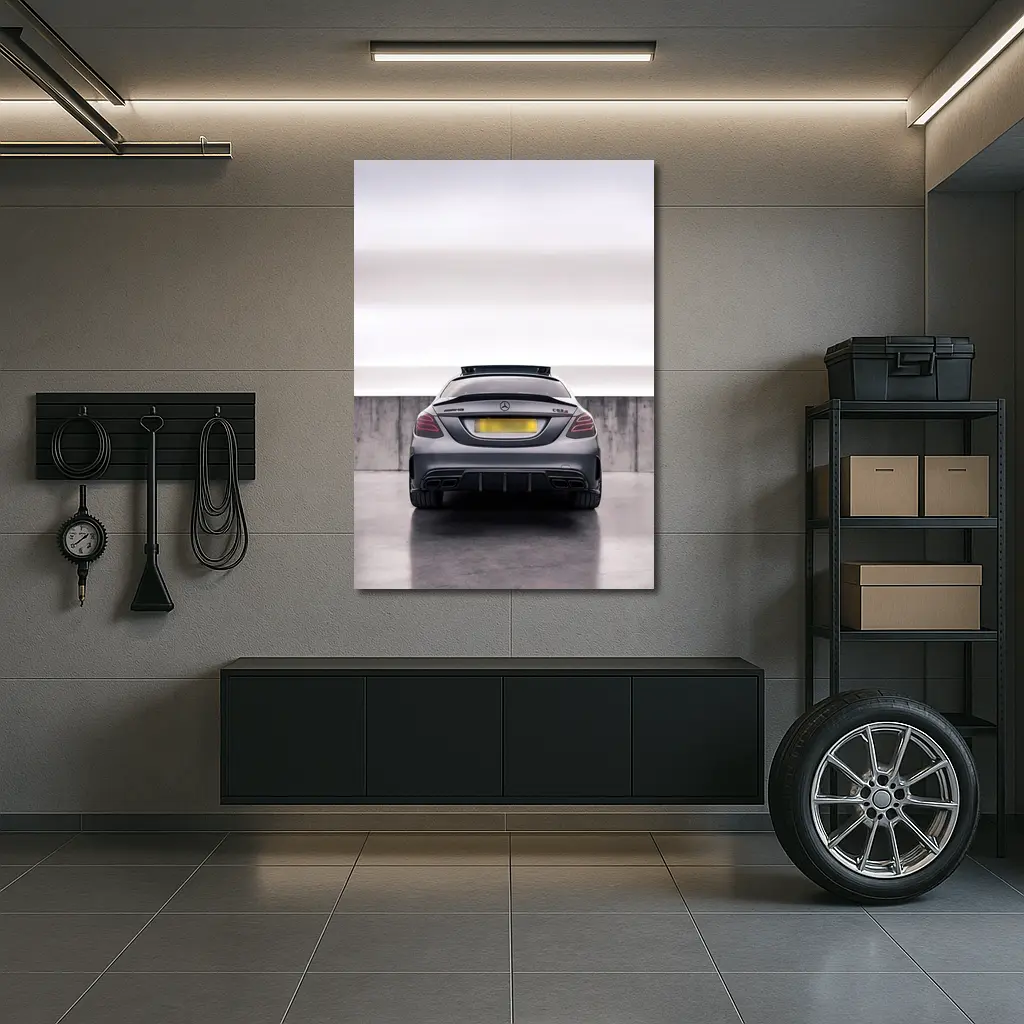 Mercedes AMG C63 Rear Underground Parking – Wall Art