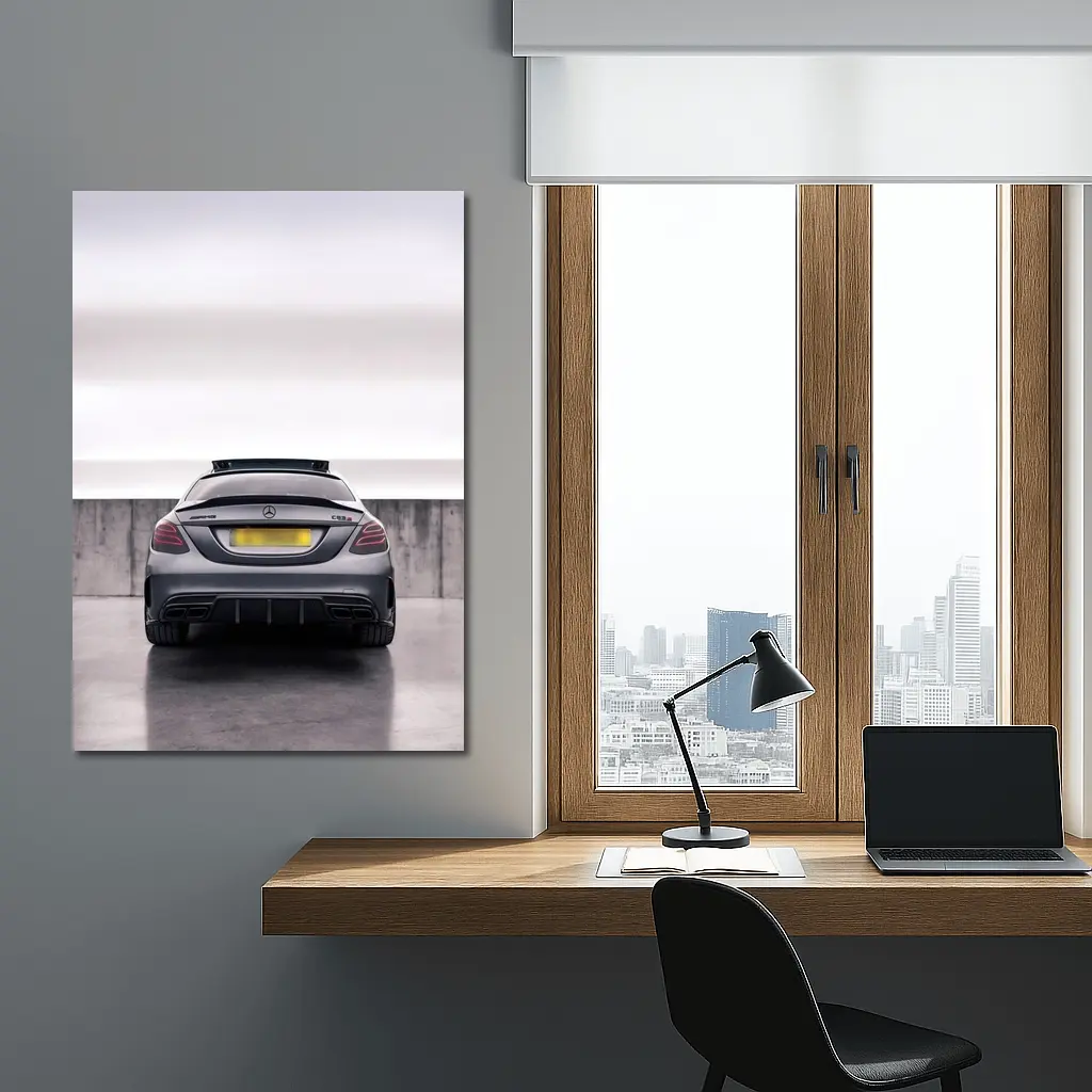 Mercedes AMG C63 Rear Underground Parking – Wall Art