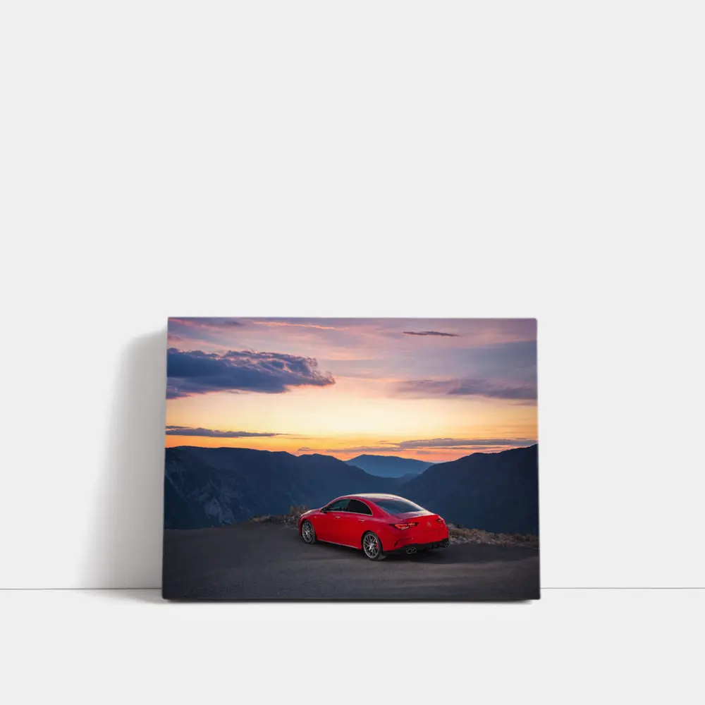 Mercedes AMG CLA Red Mountain Sunset View – Wall Art