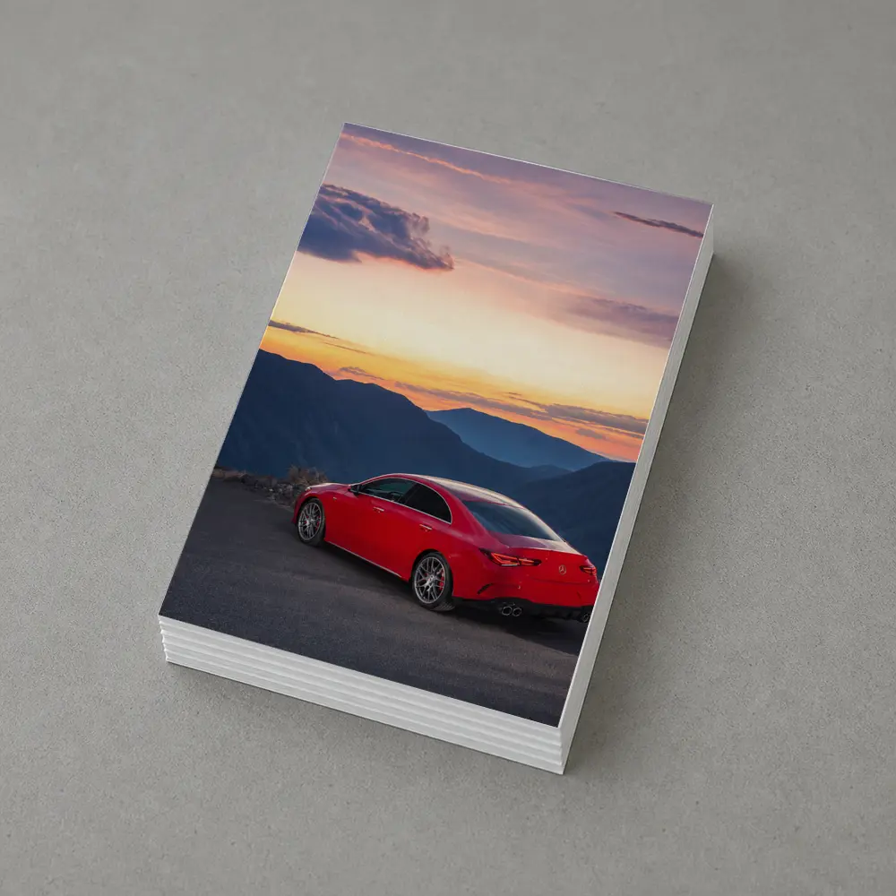 Mercedes AMG CLA Red Mountain Sunset View – Postcards