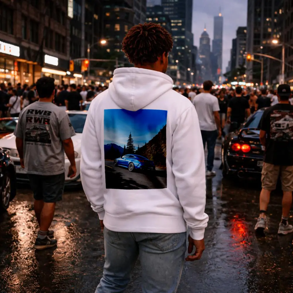 Mercedes AMG CLE 53 Mountain Road Blue – Hoodies