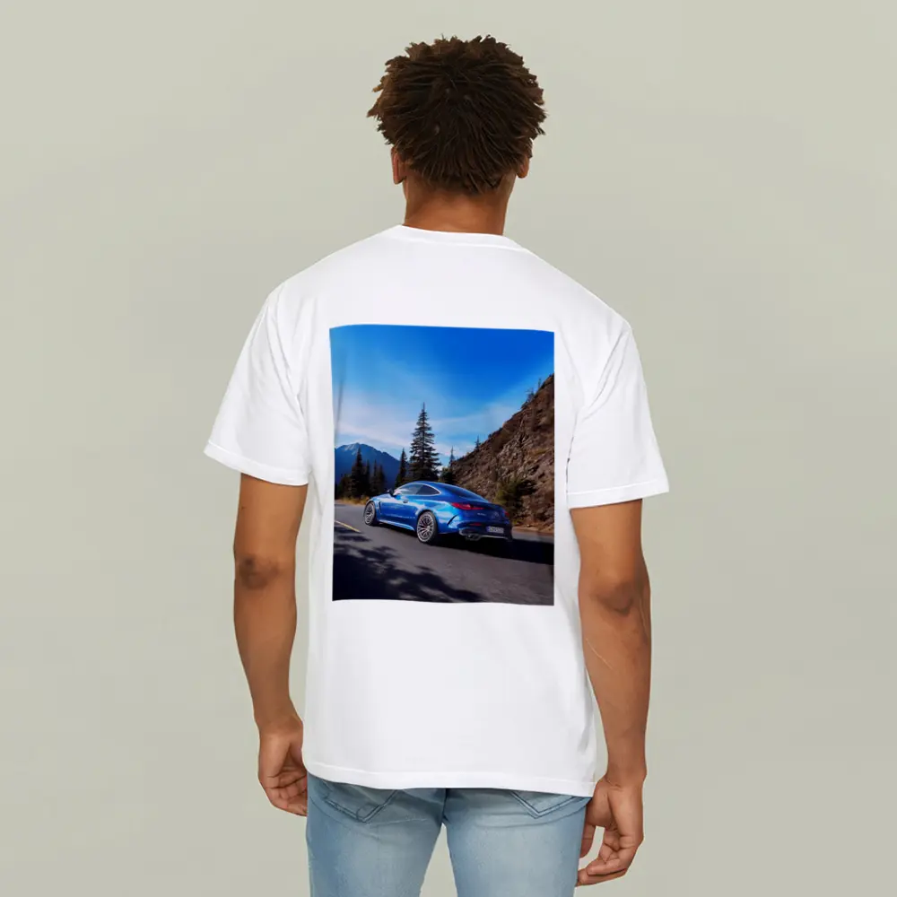 Mercedes AMG CLE 53 Mountain Road Blue – T-Shirts