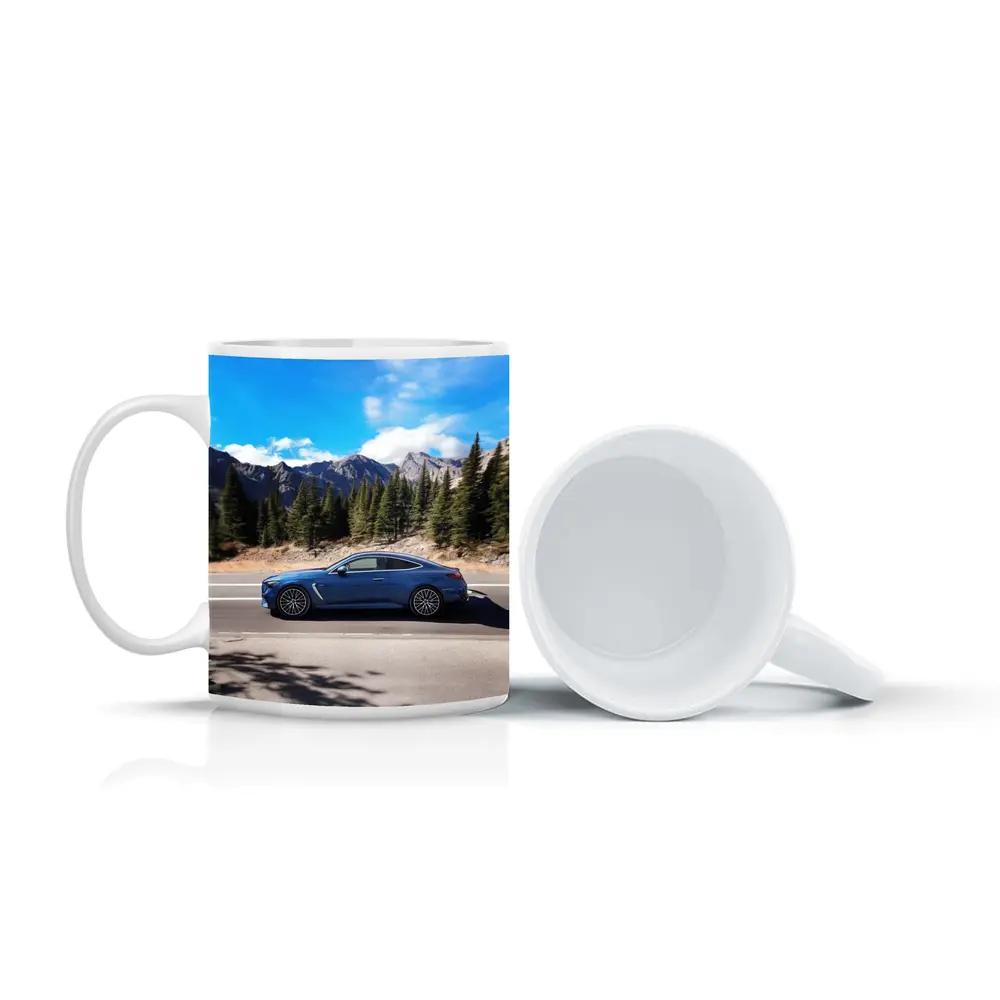Mercedes AMG CLE Blue Coupe Mountain Road – Mugs