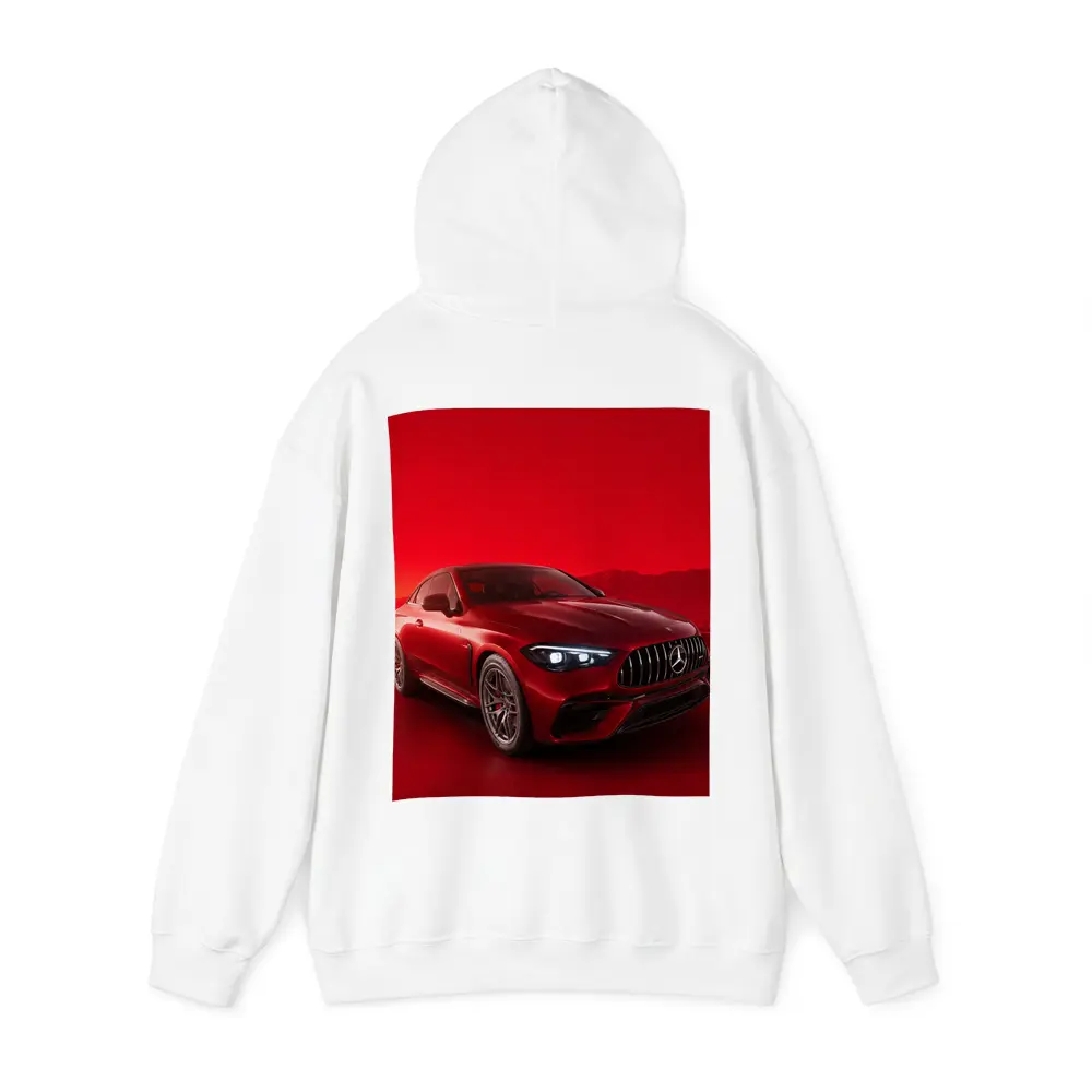 Mercedes AMG CLE Coupe Red Background – Hoodies