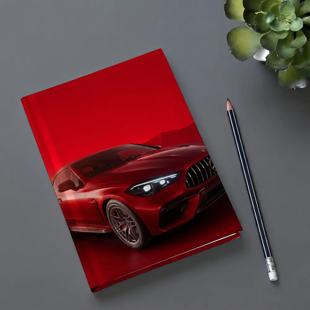Mercedes AMG CLE Coupe Red Background – Notebooks