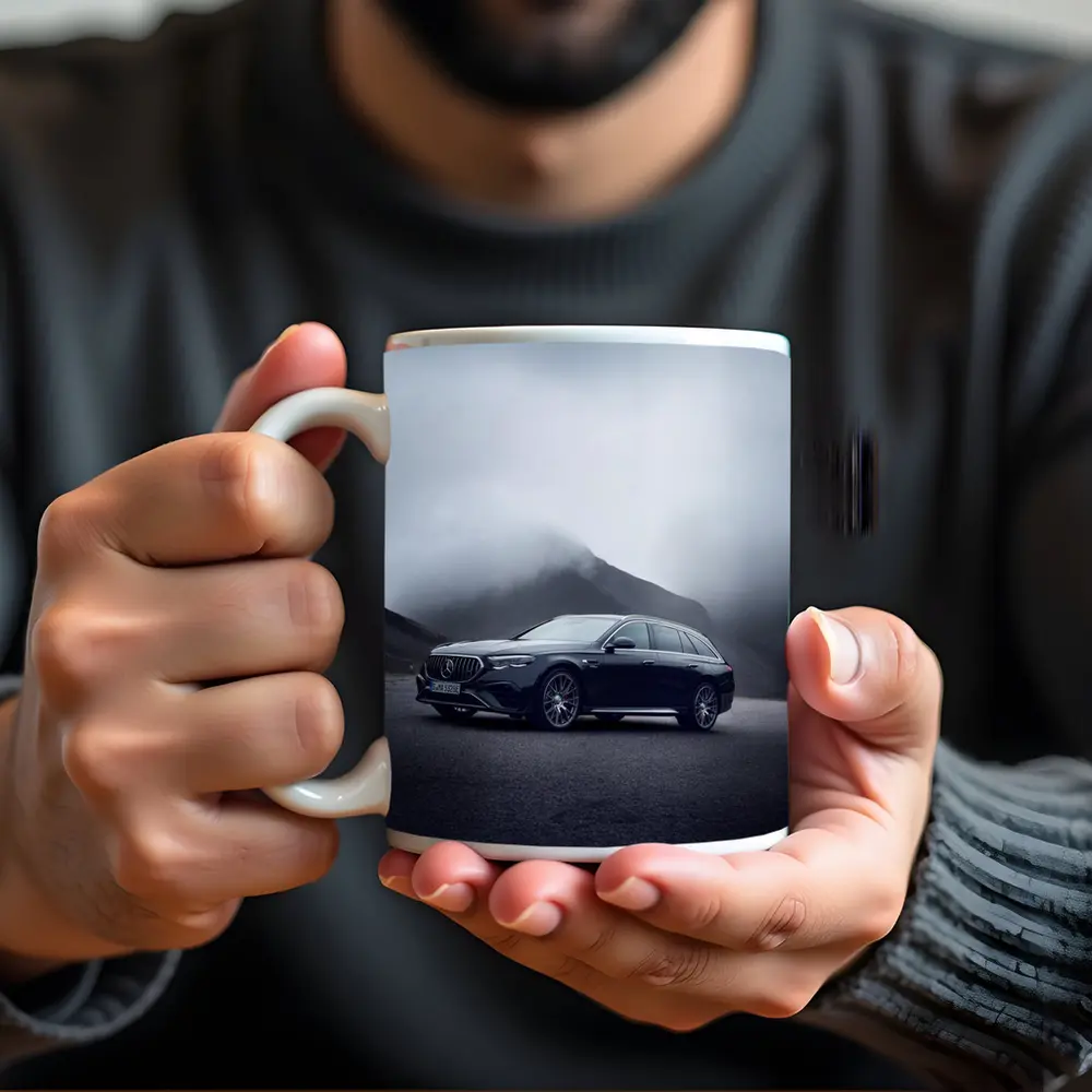 Mercedes AMG E Class Wagon Foggy Mountains – Mugs