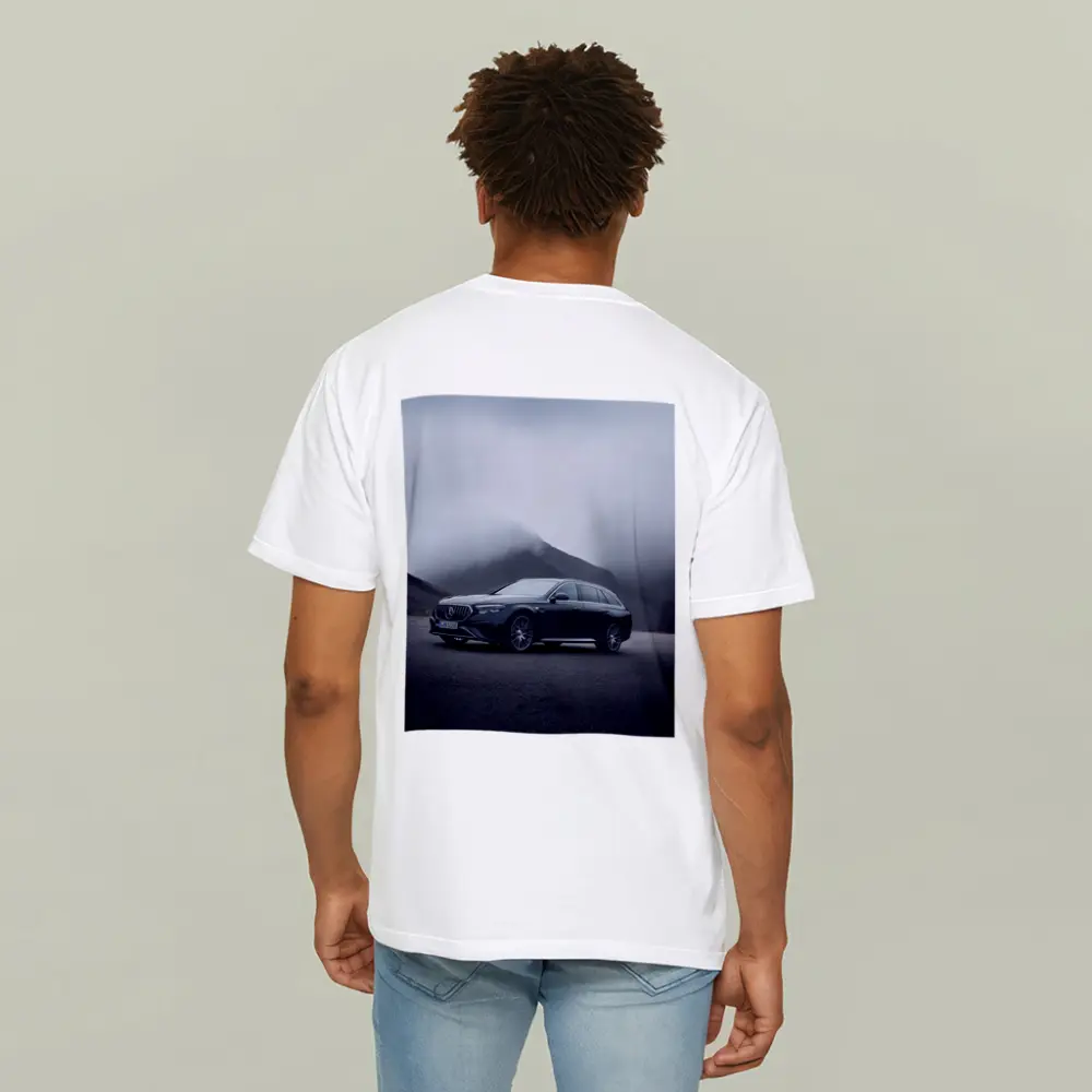 Mercedes AMG E Class Wagon Foggy Mountains – T-Shirts