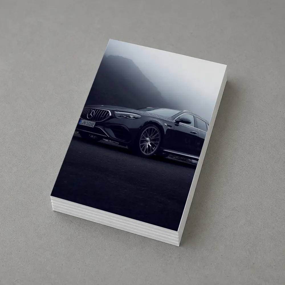 Mercedes AMG E Class Foggy Mountain Road – Postcards
