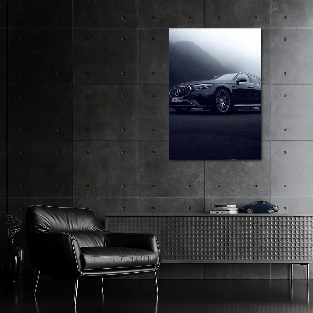 Mercedes AMG E Class Foggy Mountain Road – Wall Art