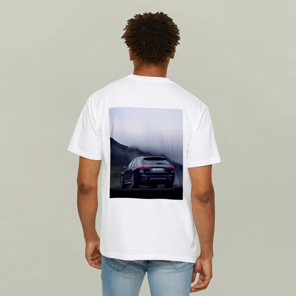 Mercedes AMG E Class Wagon Foggy Mountains – T-Shirts
