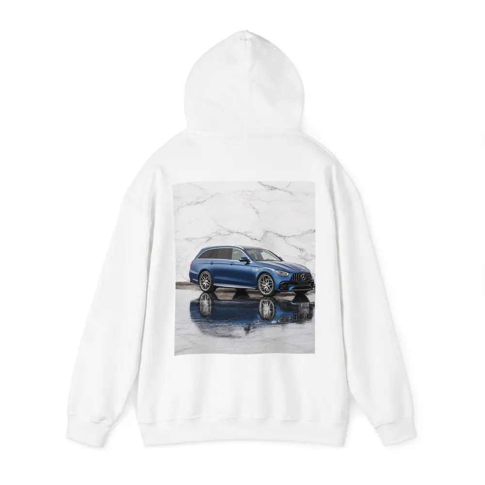 Mercedes AMG E63 S Blue Marble Background – Hoodies