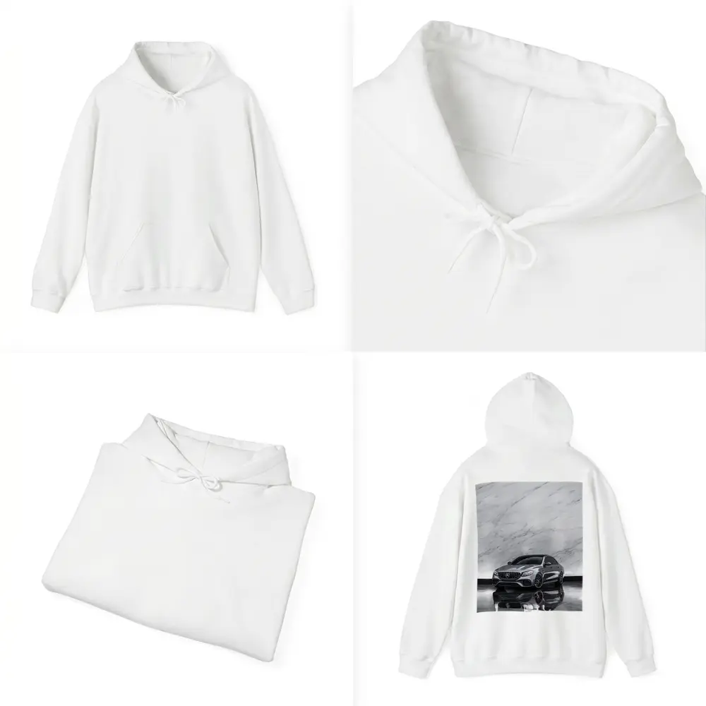 Mercedes AMG E63 Sedan Against Marble Wall – Hoodies