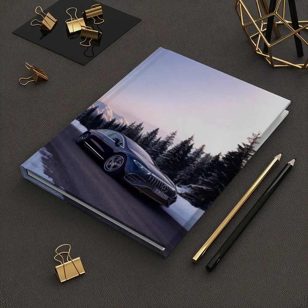 Mercedes AMG EQS Driving Snowy Winter Road – Notebooks