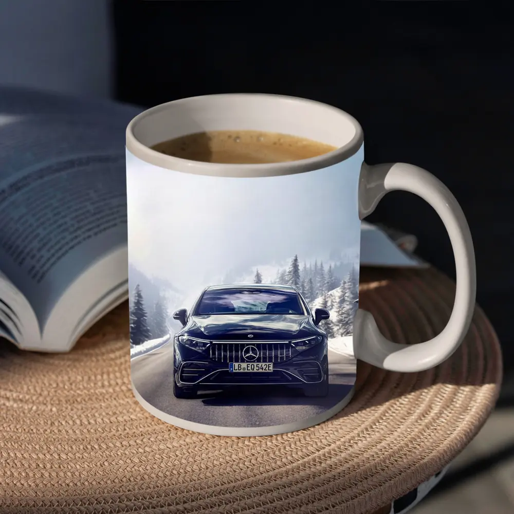 Mercedes AMG EQS Dark Blue Winter Road – Mugs
