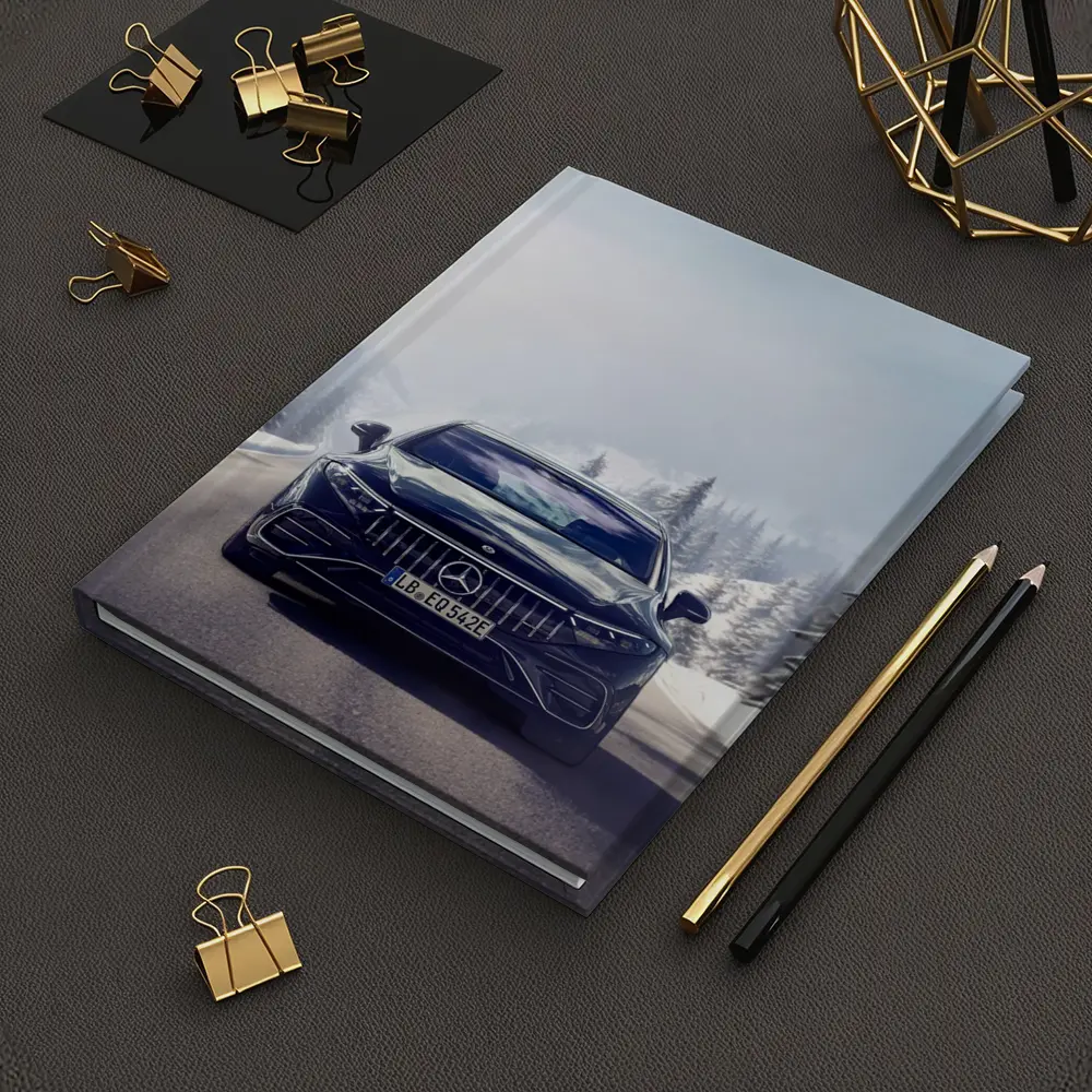 Mercedes AMG EQS Dark Blue Winter Road – Notebooks