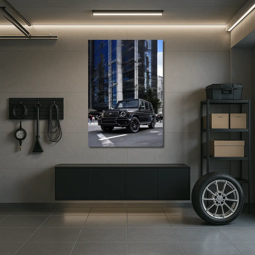 Mercedes AMG G Class Black City Street – Wall Art