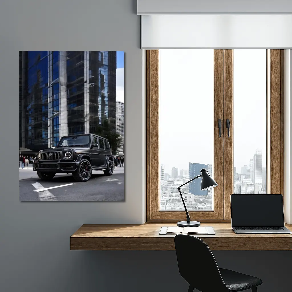 Mercedes AMG G Class Black City Street – Wall Art