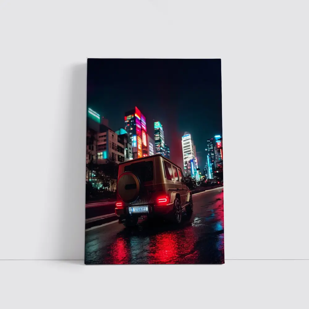 Mercedes AMG G Wagen Neon City Night – Wall Art