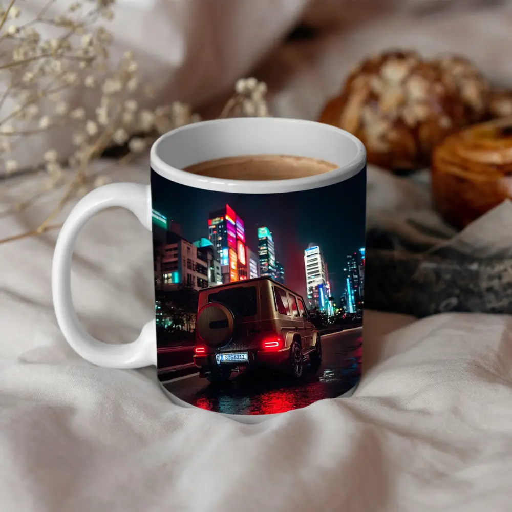 Mercedes AMG G Wagen Neon City Night – Mugs
