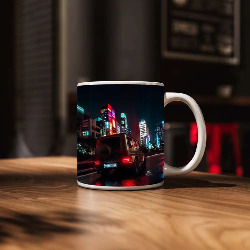 Mercedes AMG G Wagen Neon City Night – Mugs