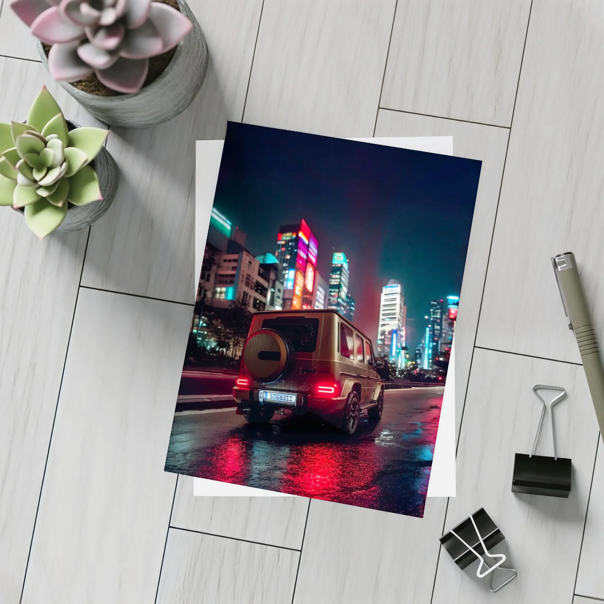Mercedes AMG G Wagen Neon City Night – Postcards