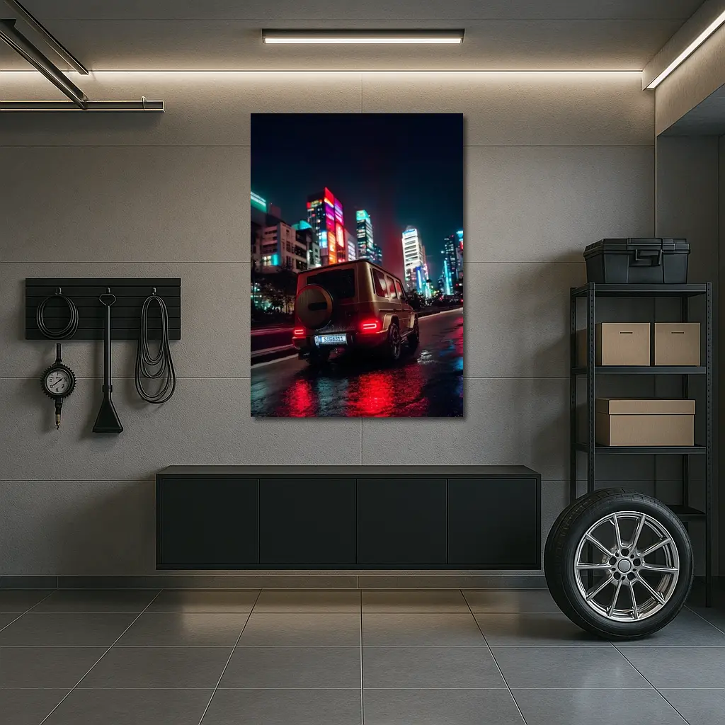 Mercedes AMG G Wagen Neon City Night – Wall Art