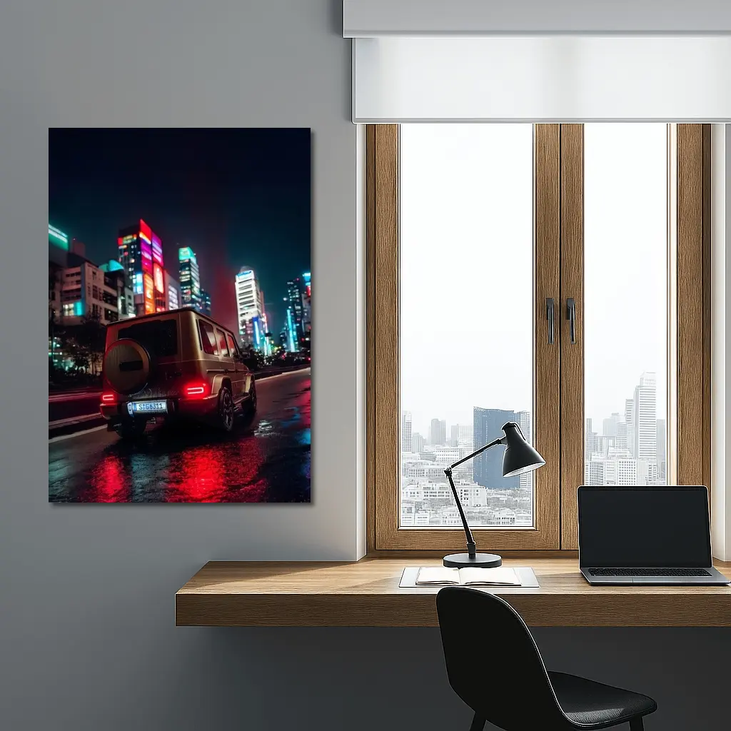 Mercedes AMG G Wagen Neon City Night – Wall Art