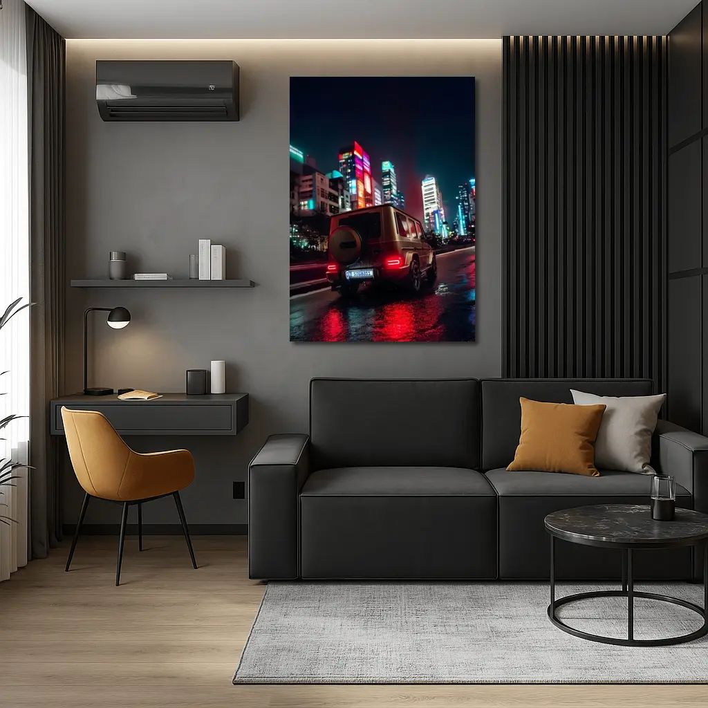 Mercedes AMG G Wagen Neon City Night – Wall Art