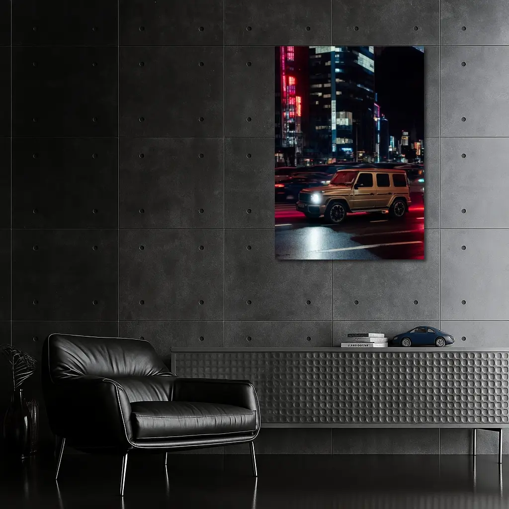 Mercedes AMG G Class Night City Streets – Wall Art