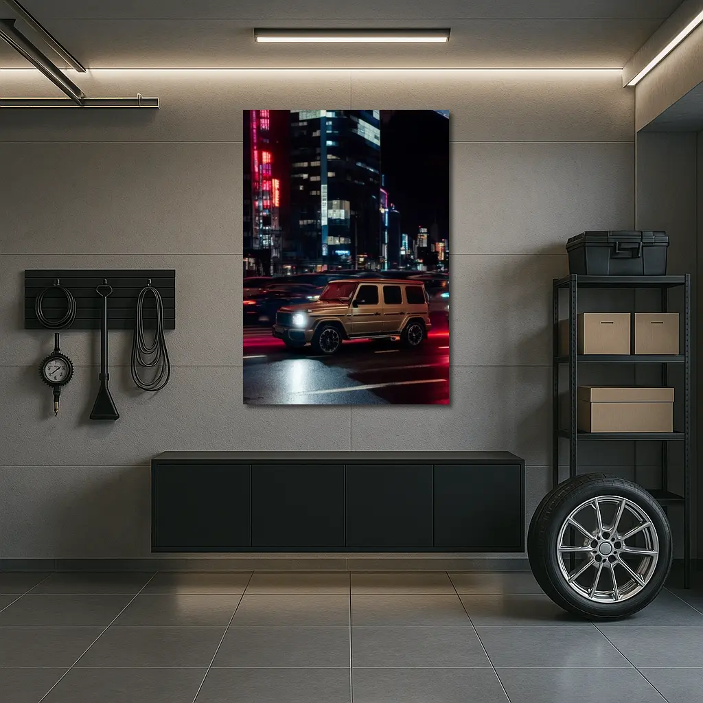 Mercedes AMG G Class Night City Streets – Wall Art