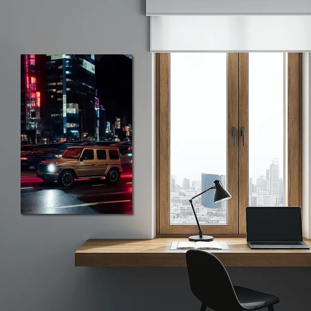 Mercedes AMG G Class Night City Streets – Wall Art