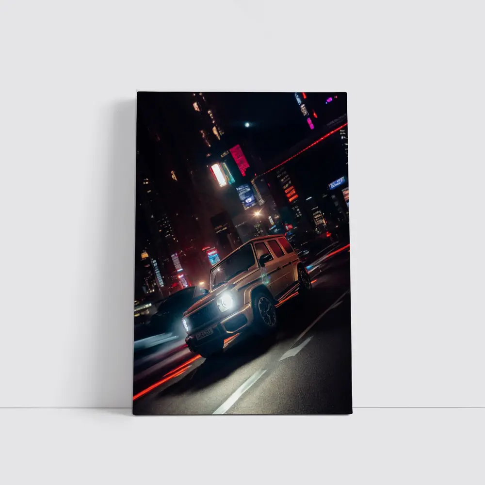 Mercedes AMG G Class Neon City Night – Wall Art