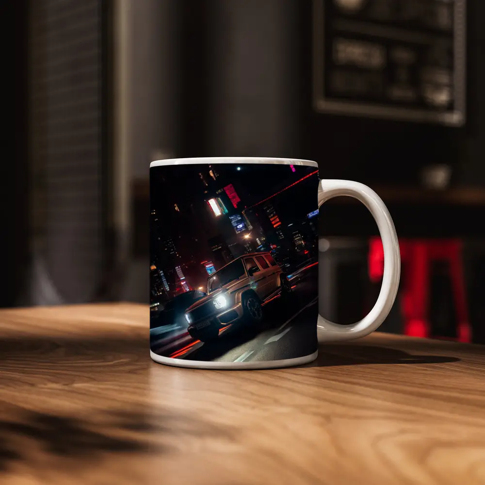 Mercedes AMG G Class Neon City Night – Mugs