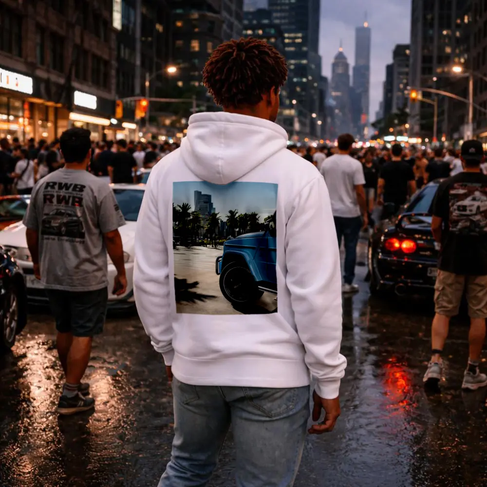 Mercedes AMG G63 Baby Blue City Palms – Hoodies
