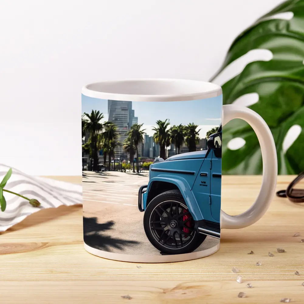 Mercedes AMG G63 Baby Blue City Palms – Mugs